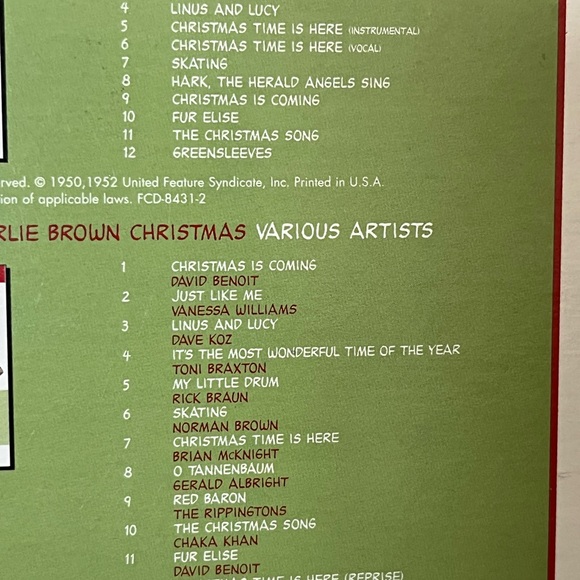 Vintage Peanuts Charlie Brown  2 disc CD set Christmas Good grief Charli… - Picture 8 of 8